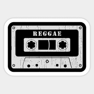 Reggae - Vintage Cassette White Sticker